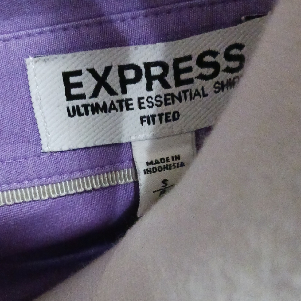 Express Lavender Button-Down Shirt - image 2